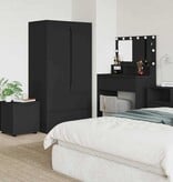 VidaXL Badkamer Kast Zwart 40,5 x 40 x 44 cm Bewerkt hout