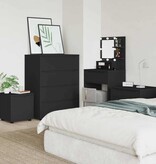 VidaXL Badkamer Kast Zwart 40,5 x 40 x 44 cm Bewerkt hout