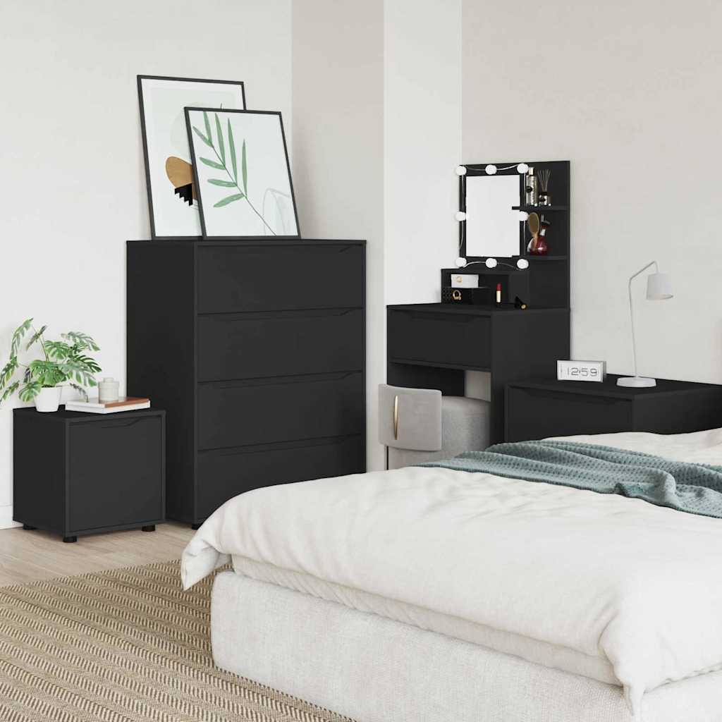 VidaXL Badkamer Kast Zwart 40,5 x 40 x 44 cm Bewerkt hout