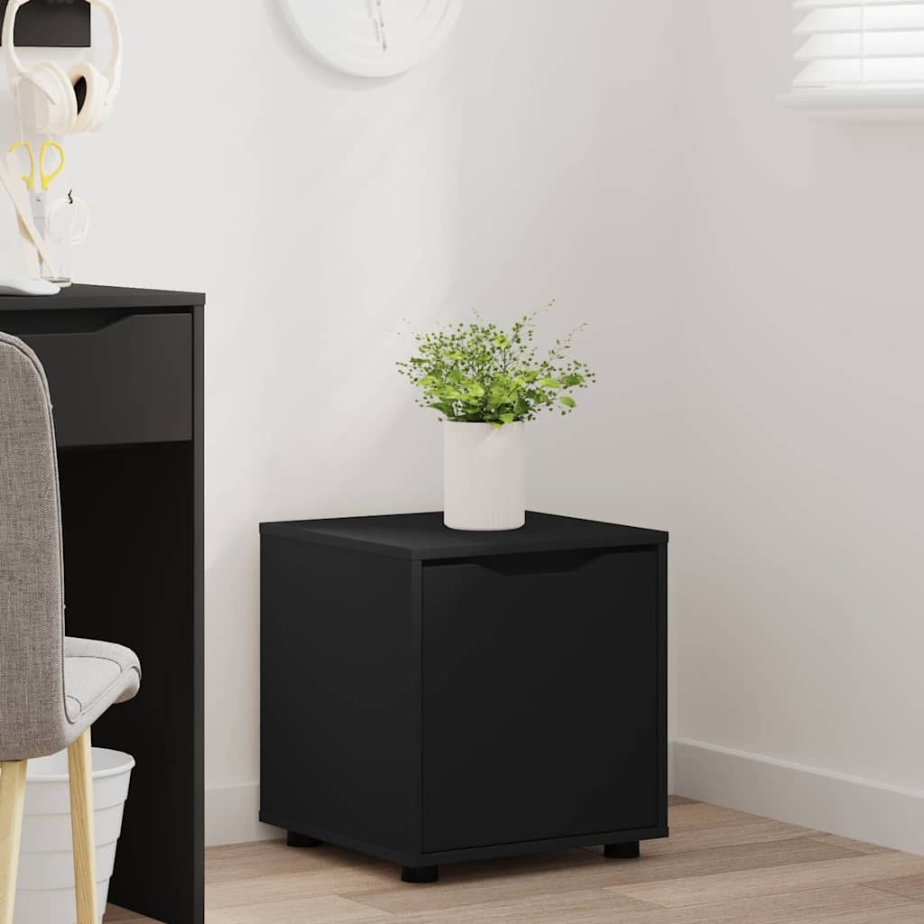 VidaXL Badkamer Kast Zwart 40,5 x 40 x 44 cm Bewerkt hout