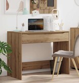 VidaXL Bureau met lade Artisan Eiken 100 x 50 x 78 cm Bewerkt hout