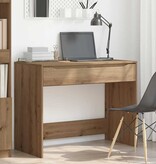 VidaXL Bureau met lade Artisan Eiken 100 x 50 x 78 cm Bewerkt hout