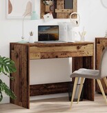 VidaXL Bureau met lade Oud Hout 100 x 50 x 78 cm Bewerkt hout