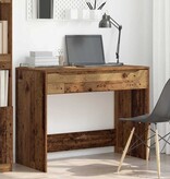VidaXL Bureau met lade Oud Hout 100 x 50 x 78 cm Bewerkt hout