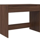 VidaXL Bureau met lade Bruin Eiken 100 x 50 x 78 cm Bewerkt hout