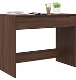 VidaXL Bureau met lade Bruin Eiken 100 x 50 x 78 cm Bewerkt hout