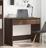 VidaXL Bureau met lade Bruin Eiken 100 x 50 x 78 cm Bewerkt hout