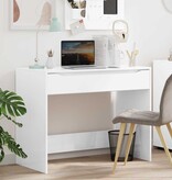 VidaXL Bureau met lade Hoogglans wit 100 x 50 x 78 cm Bewerkt hout