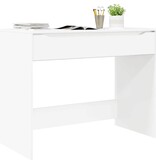 VidaXL Bureau met lade Hoogglans wit 100 x 50 x 78 cm Bewerkt hout