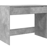 VidaXL Bureau met lade Beton Grijs 100 x 50 x 78 cm Bewerkt hout