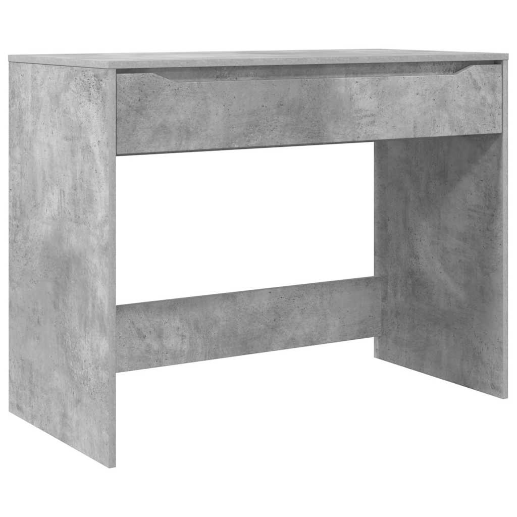 VidaXL Bureau met lade Beton Grijs 100 x 50 x 78 cm Bewerkt hout