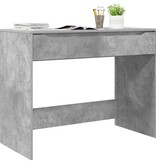 VidaXL Bureau met lade Beton Grijs 100 x 50 x 78 cm Bewerkt hout