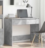 VidaXL Bureau met lade Beton Grijs 100 x 50 x 78 cm Bewerkt hout