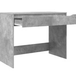 VidaXL Bureau met lade Beton Grijs 100 x 50 x 78 cm Bewerkt hout