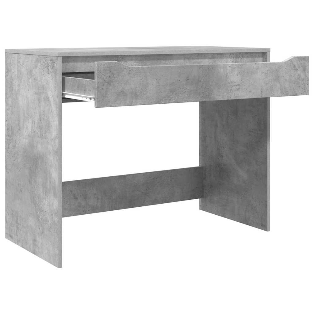 VidaXL Bureau met lade Beton Grijs 100 x 50 x 78 cm Bewerkt hout