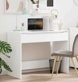 VidaXL Bureau met lade met opslag Wit 100 x 50 x 78 cm Bewerkt hout