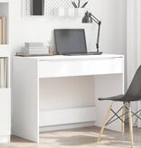 VidaXL Bureau met lade met opslag Wit 100 x 50 x 78 cm Bewerkt hout