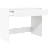 VidaXL Bureau met lade met opslag Wit 100 x 50 x 78 cm Bewerkt hout