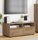 VidaXL TV-kast met lade Artisan Eiken 100 x 48 x 43 cm Bewerkt hout