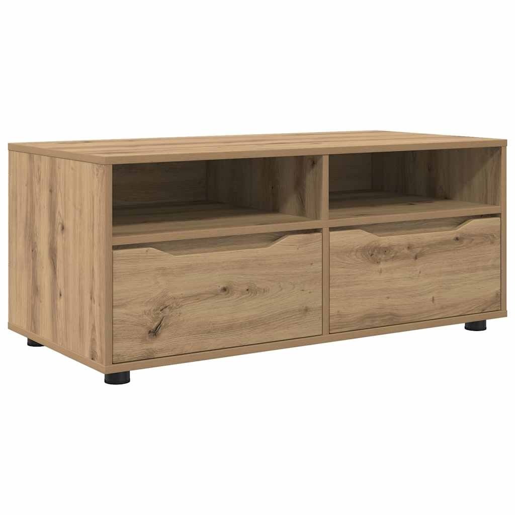 VidaXL TV-kast met lade Artisan Eiken 100 x 48 x 43 cm Bewerkt hout
