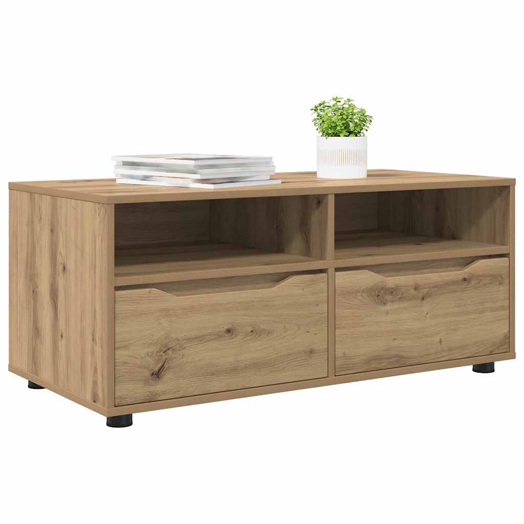 VidaXL TV-kast met lade Artisan Eiken 100 x 48 x 43 cm Bewerkt hout