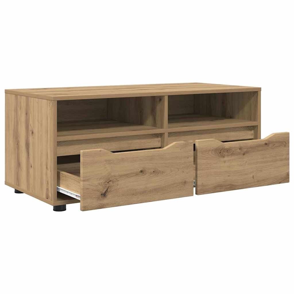 VidaXL TV-kast met lade Artisan Eiken 100 x 48 x 43 cm Bewerkt hout