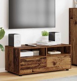 VidaXL TV-kast met lade Oud Hout 100 x 48 x 43 cm Bewerkt hout