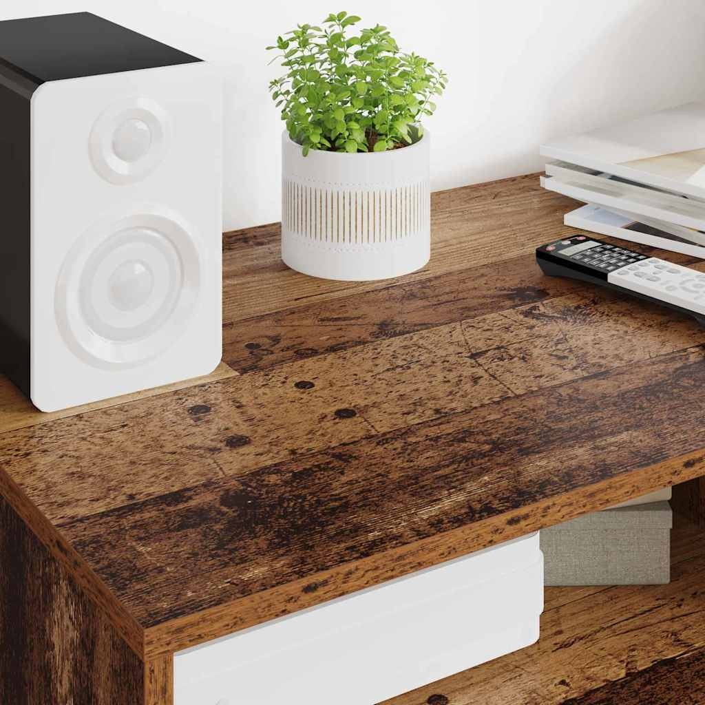 VidaXL TV-kast met lade Oud Hout 100 x 48 x 43 cm Bewerkt hout