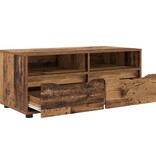 VidaXL TV-kast met lade Oud Hout 100 x 48 x 43 cm Bewerkt hout
