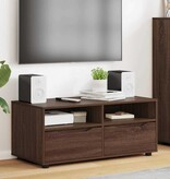 VidaXL TV-kast met lade Bruin Eiken 100 x 48 x 43 cm Bewerkt hout