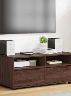 VidaXL TV-kast met lade Bruin Eiken 100 x 48 x 43 cm Bewerkt hout