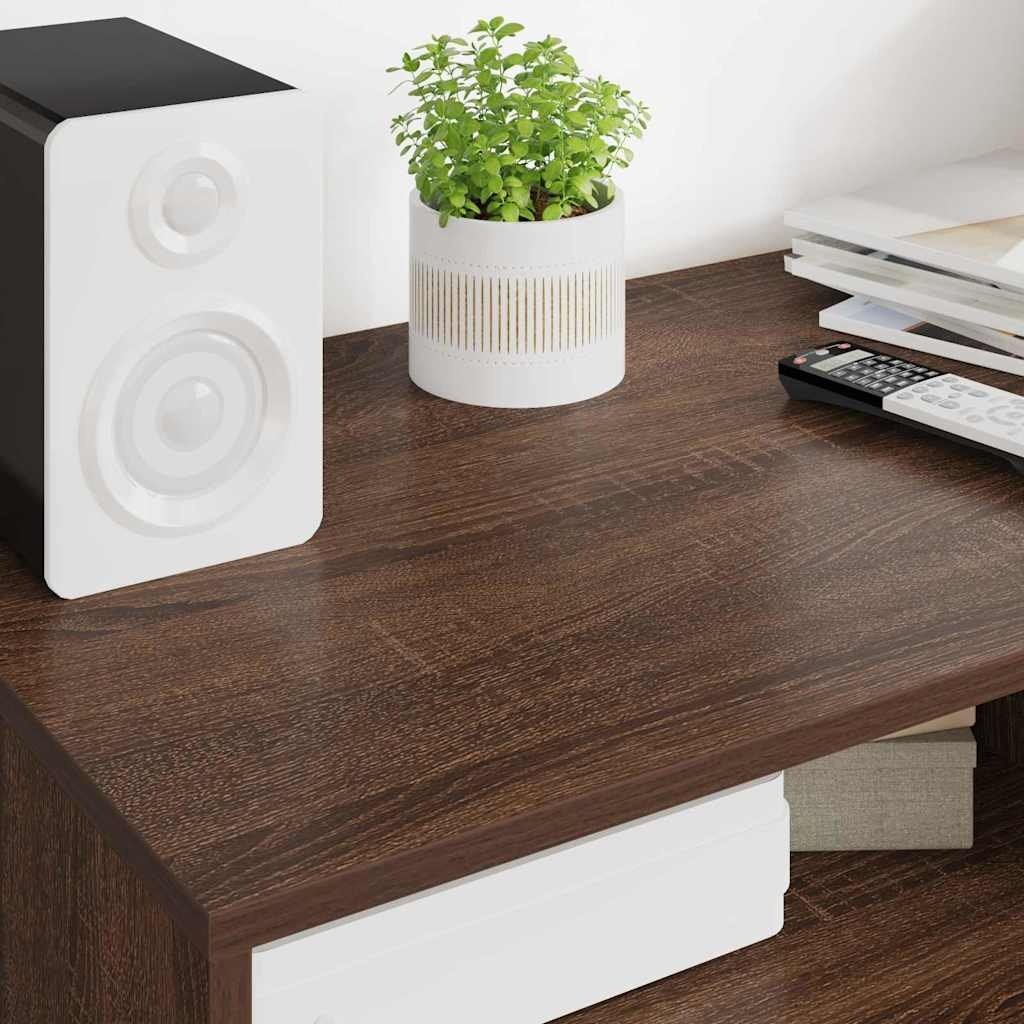 VidaXL TV-kast met lade Bruin Eiken 100 x 48 x 43 cm Bewerkt hout