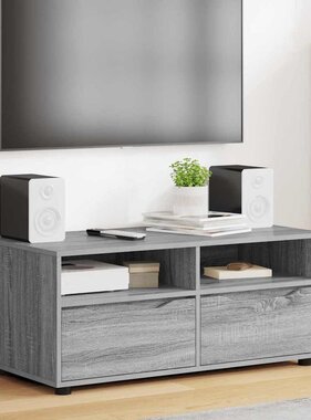 VidaXL TV-kast met lade Grijs Sonoma 100 x 48 x 43 cm Bewerkt hout