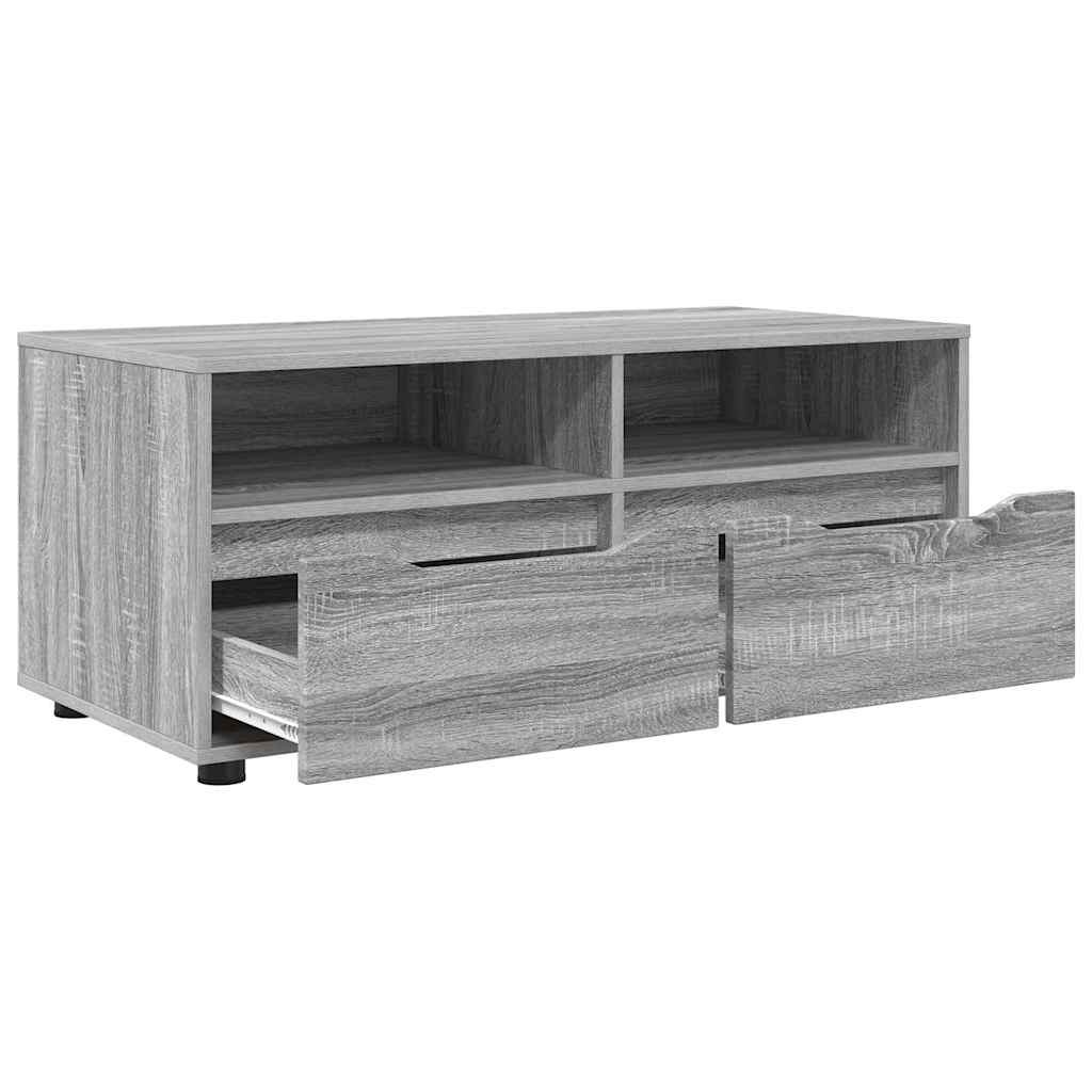 VidaXL TV-kast met lade Grijs Sonoma 100 x 48 x 43 cm Bewerkt hout
