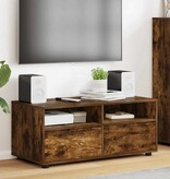 VidaXL TV-kast met lade Gerookt eiken 100 x 48 x 43 cm Bewerkt hout