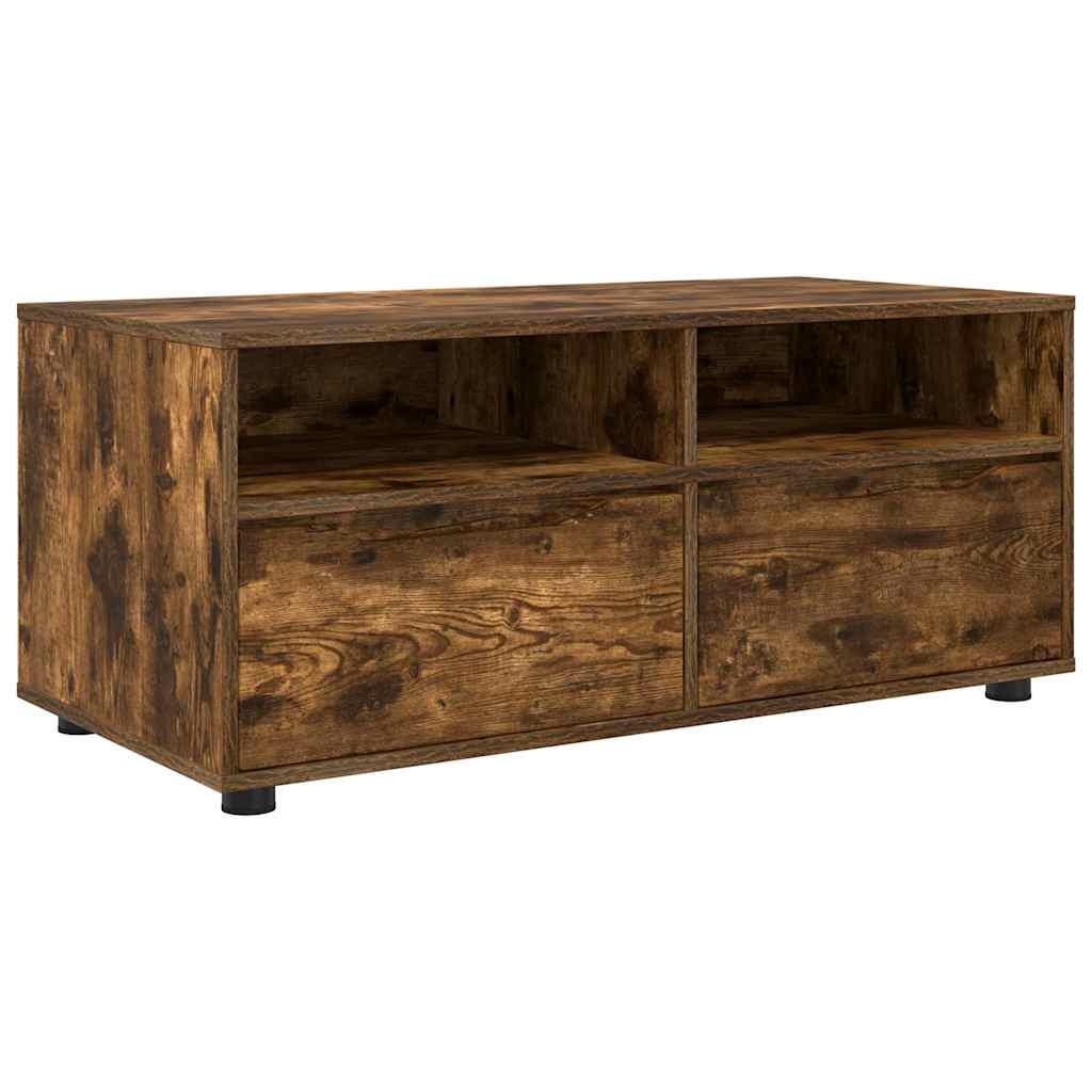 VidaXL TV-kast met lade Gerookt eiken 100 x 48 x 43 cm Bewerkt hout