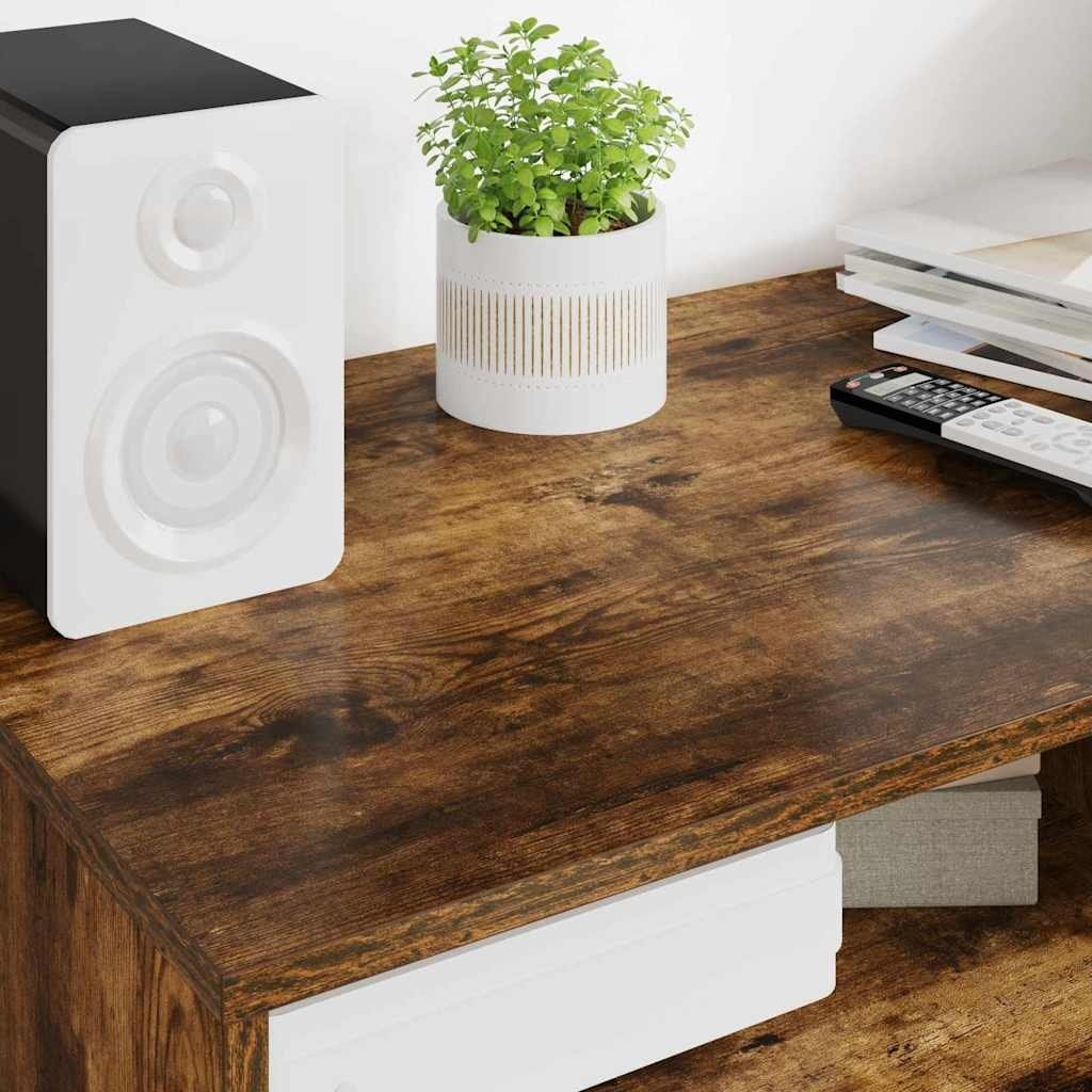 VidaXL TV-kast met lade Gerookt eiken 100 x 48 x 43 cm Bewerkt hout