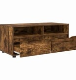 VidaXL TV-kast met lade Gerookt eiken 100 x 48 x 43 cm Bewerkt hout