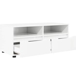 VidaXL TV-kast met lade Hoogglans wit 100 x 48 x 43 cm Bewerkt hout