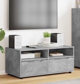 VidaXL TV-kast met lade Beton Grijs 100 x 48 x 43 cm Bewerkt hout