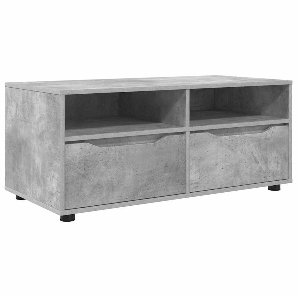 VidaXL TV-kast met lade Beton Grijs 100 x 48 x 43 cm Bewerkt hout