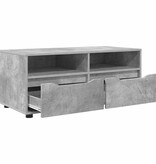 VidaXL TV-kast met lade Beton Grijs 100 x 48 x 43 cm Bewerkt hout