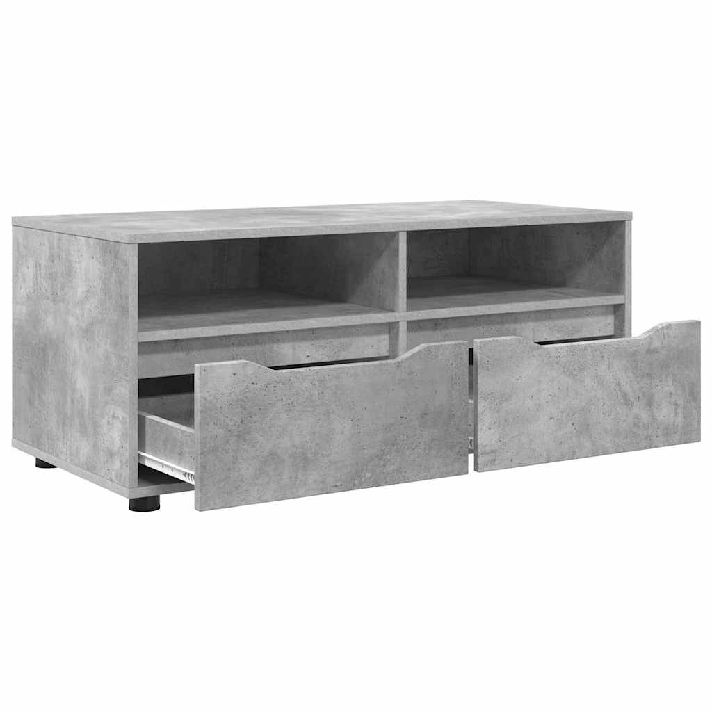 VidaXL TV-kast met lade Beton Grijs 100 x 48 x 43 cm Bewerkt hout