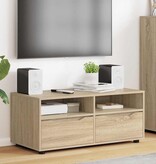 VidaXL TV-kast met lade Sonoma Eiken 100 x 48 x 43 cm Bewerkt hout