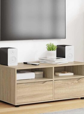 VidaXL TV-kast met lade Sonoma Eiken 100 x 48 x 43 cm Bewerkt hout