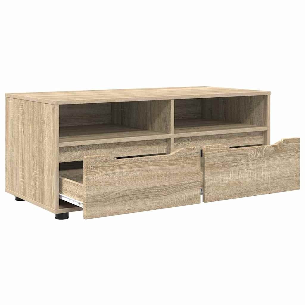 VidaXL TV-kast met lade Sonoma Eiken 100 x 48 x 43 cm Bewerkt hout