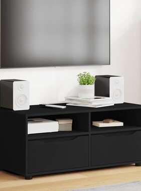 VidaXL TV-kast met lade Zwart 100 x 48 x 43 cm Bewerkt hout