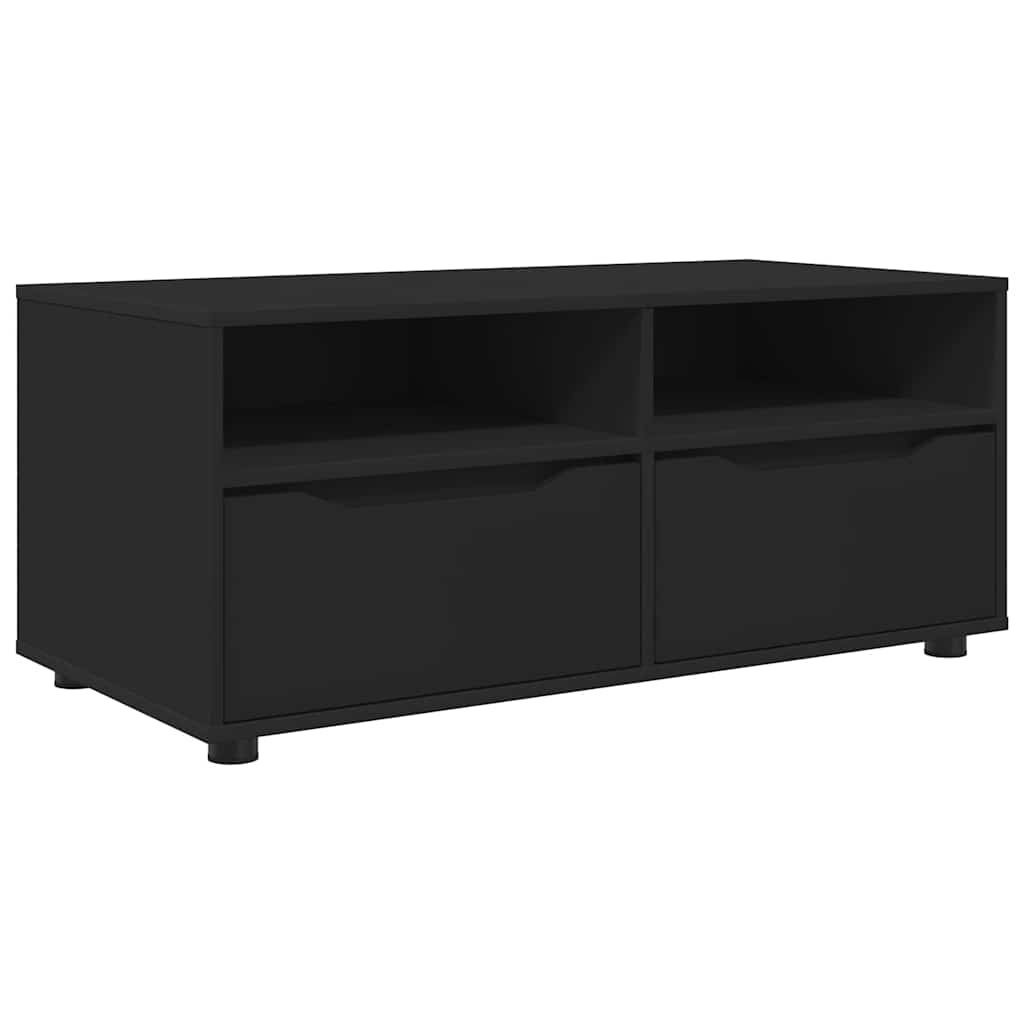 VidaXL TV-kast met lade Zwart 100 x 48 x 43 cm Bewerkt hout
