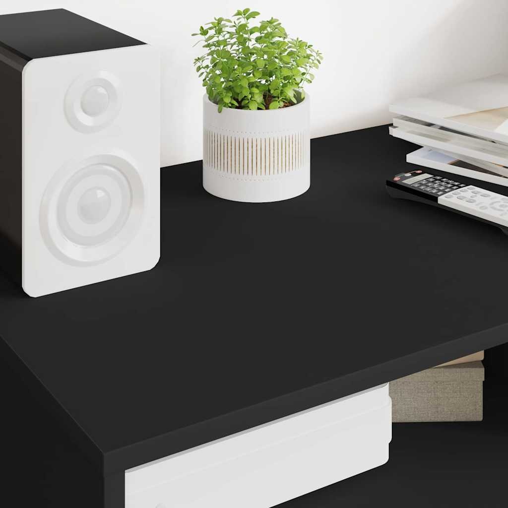 VidaXL TV-kast met lade Zwart 100 x 48 x 43 cm Bewerkt hout