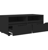 VidaXL TV-kast met lade Zwart 100 x 48 x 43 cm Bewerkt hout